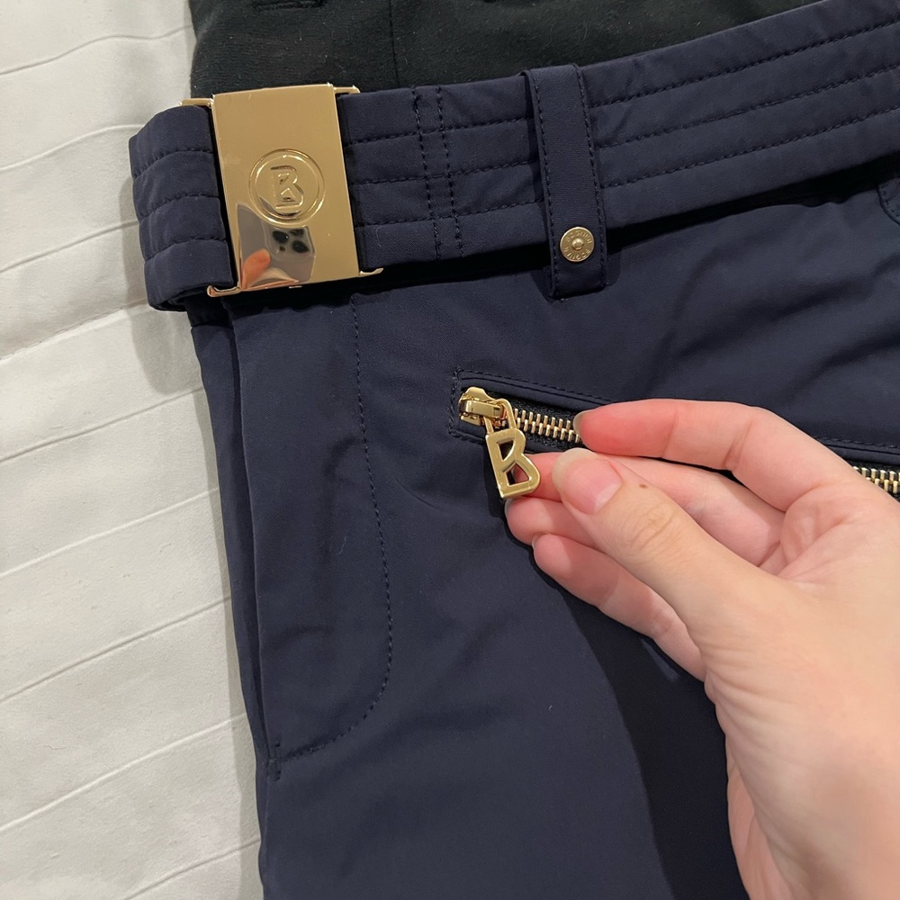 Bogner Fraenzi Insulated Women’s Ski Pants with Gold Belt